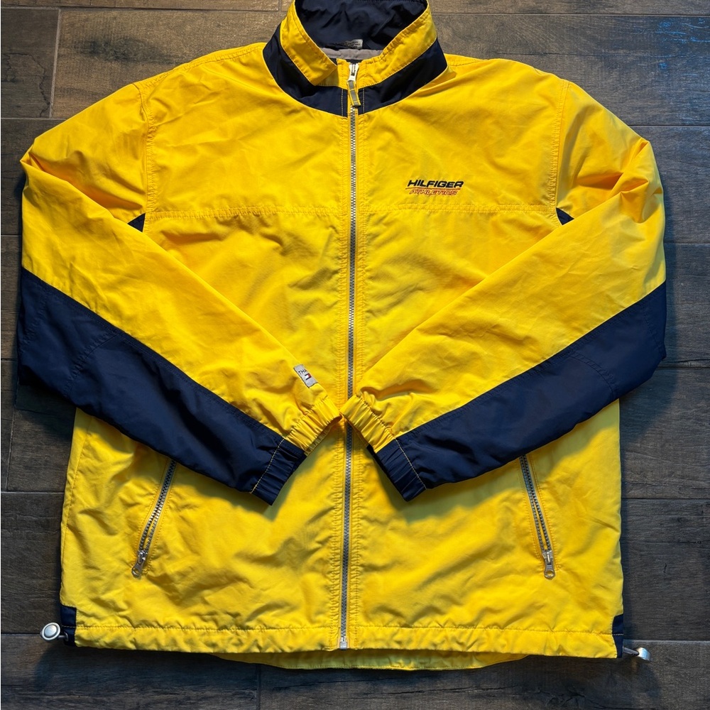 Tommy Hilfiger Yellow and Black Windbreaker Jacket